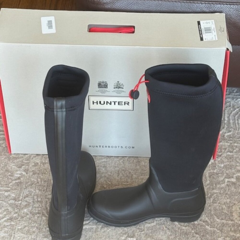 Hunter Orig Tour Neoprene Boots, Black, Size 8
